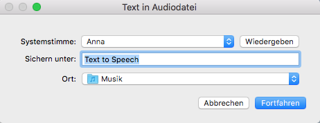 Text to speech